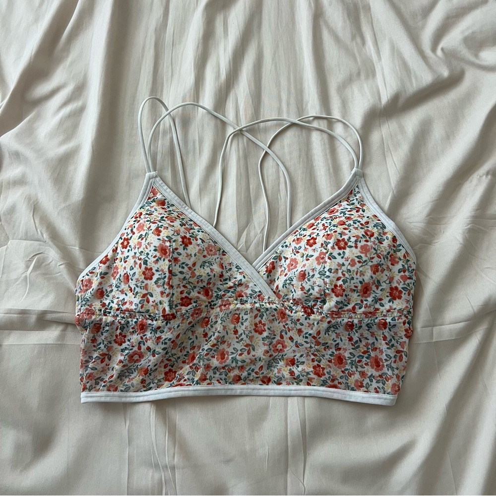 Cropped Floral Tank Top Medium